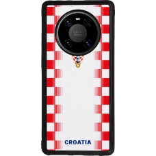 Huawei Mate 40 Pro Case Hülle - Silikon schwarz Kroatien 2026 personalisierbares Fussballtrikot