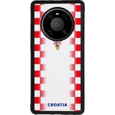 Huawei Mate 40 Pro Case Hülle - Silikon schwarz Kroatien 2026 personalisierbares Fussballtrikot