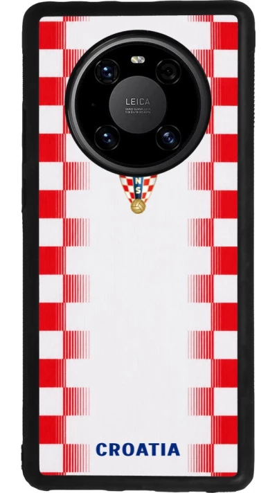 Huawei Mate 40 Pro Case Hülle - Silikon schwarz Kroatien 2026 personalisierbares Fussballtrikot