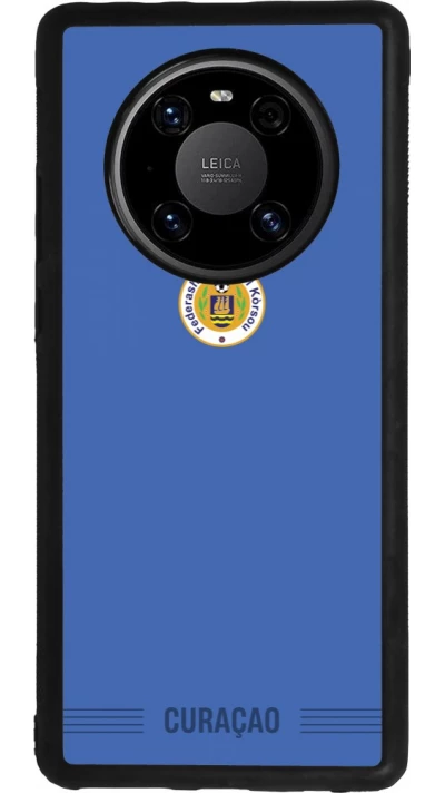 Huawei Mate 40 Pro Case Hülle - Silikon schwarz Curaçao 2026 personalisierbares Fussballtrikot
