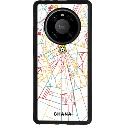 Coque Huawei Mate 40 Pro - Silicone rigide noir Maillot de football Ghana 2026 personnalisable