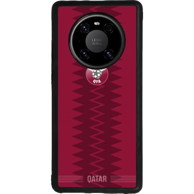 Huawei Mate 40 Pro Case Hülle - Silikon schwarz Qatar 2026 personalisierbares Fussballtrikot