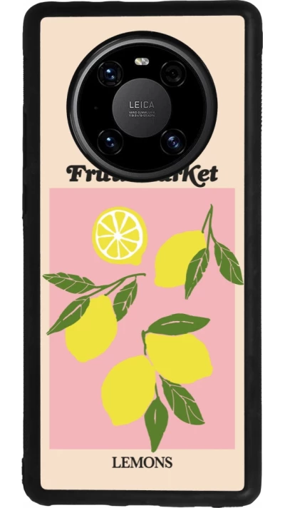 Huawei Mate 40 Pro Case Hülle - Silikon schwarz Fruit market lemons 2026