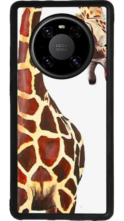 Huawei Mate 40 Pro Case Hülle - Silikon schwarz Giraffe Fit