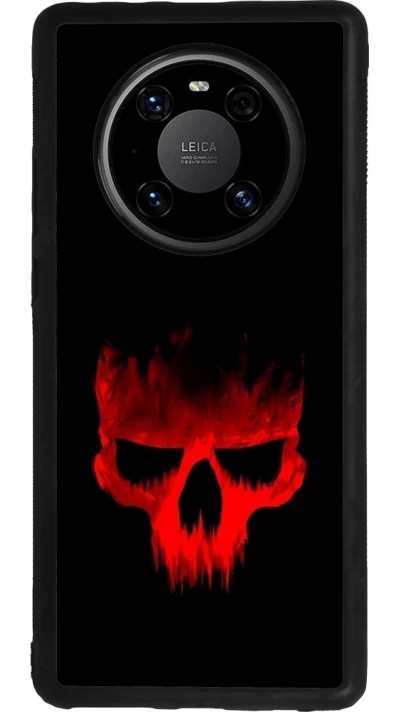 Huawei Mate 40 Pro Case Hülle - Silikon schwarz Halloween 2023 scary skull