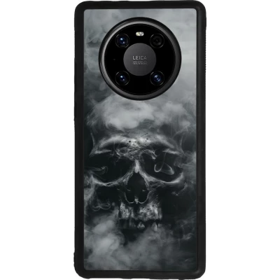 Coque Huawei Mate 40 Pro - Silicone rigide noir Halloween 2024 smoky skull