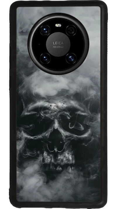 Huawei Mate 40 Pro Case Hülle - Silikon schwarz Halloween 2024 smoky skull