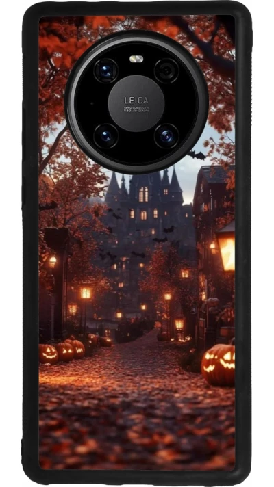 Huawei Mate 40 Pro Case Hülle - Silikon schwarz Halloween 2025 Haunted house