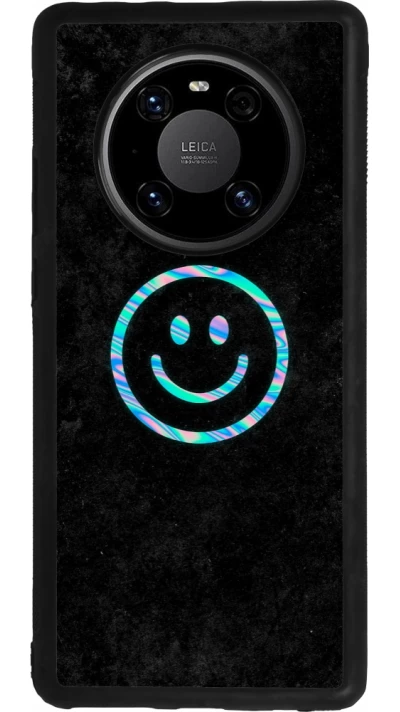 Huawei Mate 40 Pro Case Hülle - Silikon schwarz Happy smiley irisirt
