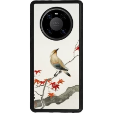 Huawei Mate 40 Pro Case Hülle - Silikon schwarz Japanese Bird