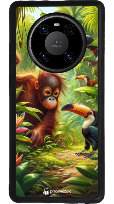 Huawei Mate 40 Pro Case Hülle - Silikon schwarz Tropischer Dschungel Tayrona