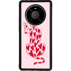Huawei Mate 40 Pro Case Hülle - Silikon schwarz Leopard with hearts 2026