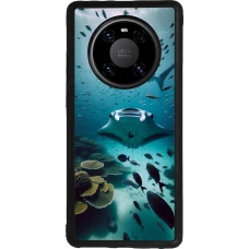 Huawei Mate 40 Pro Case Hülle - Silikon schwarz Manta Lagune Reinigung