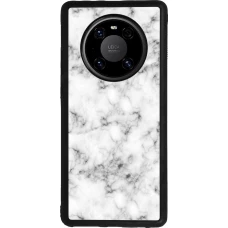Huawei Mate 40 Pro Case Hülle - Silikon schwarz Marble 01
