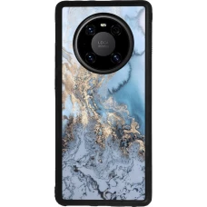 Huawei Mate 40 Pro Case Hülle - Silikon schwarz Marble 04