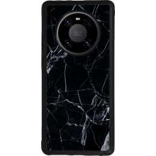 Huawei Mate 40 Pro Case Hülle - Silikon schwarz Marble Black 01