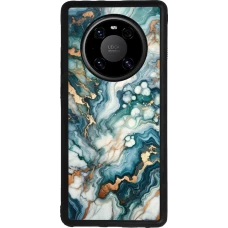Huawei Mate 40 Pro Case Hülle - Silikon schwarz Grüner Blauer Goldener Marmor