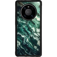 Huawei Mate 40 Pro Case Hülle - Silikon schwarz Majestätischer grüner Marmor