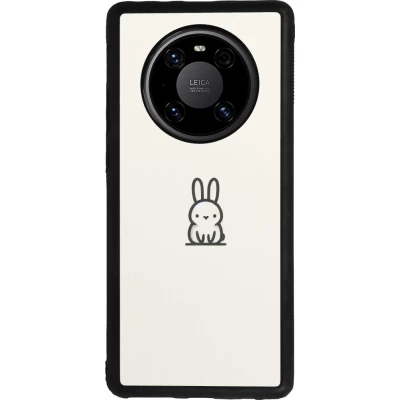 Coque Huawei Mate 40 Pro - Silicone rigide noir Minimal bunny cutie