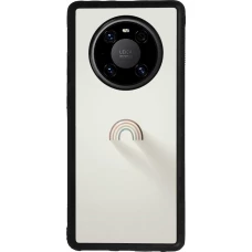 Huawei Mate 40 Pro Case Hülle - Silikon schwarz Mini Regenbogen Minimal