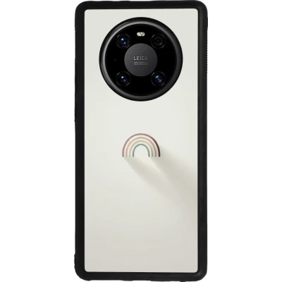 Huawei Mate 40 Pro Case Hülle - Silikon schwarz Mini Regenbogen Minimal