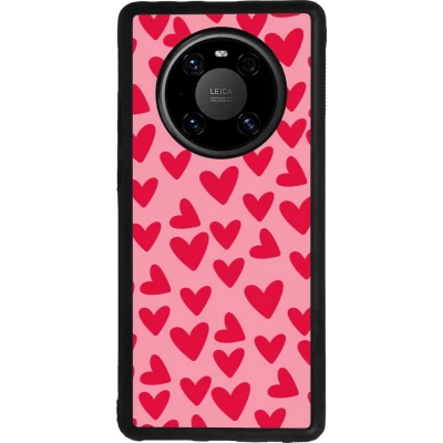 Huawei Mate 40 Pro Case Hülle - Silikon schwarz Mom 2024 kleine Herzen