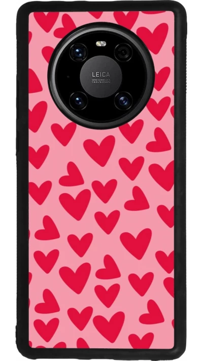 Huawei Mate 40 Pro Case Hülle - Silikon schwarz Mom 2024 kleine Herzen