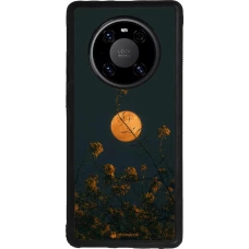 Huawei Mate 40 Pro Case Hülle - Silikon schwarz Moon Flowers