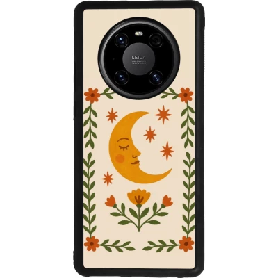 Coque Huawei Mate 40 Pro - Silicone rigide noir Half moon stamp 2026