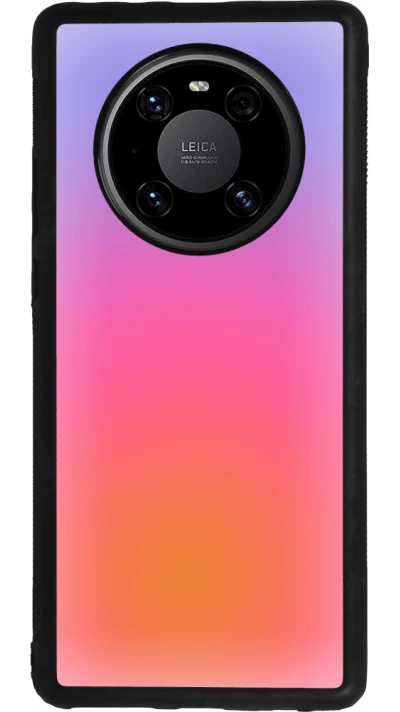 Huawei Mate 40 Pro Case Hülle - Silikon schwarz Orange Pink Blue Gradient
