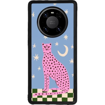 Coque Huawei Mate 40 Pro - Silicone rigide noir Pink leopard with stars 2026