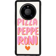 Huawei Mate 40 Pro Case Hülle - Silikon schwarz Pizza pepperoni 2026