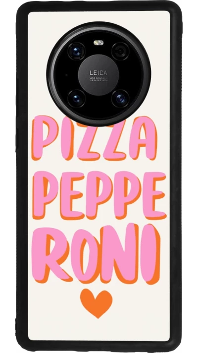 Coque Huawei Mate 40 Pro - Silicone rigide noir Pizza pepperoni 2026