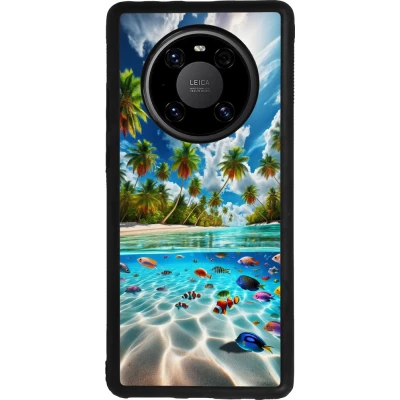 Coque Huawei Mate 40 Pro - Silicone rigide noir Plage Paradis