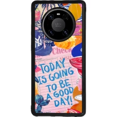 Huawei Mate 40 Pro Case Hülle - Silikon schwarz Preppy Today is Going to be a good day