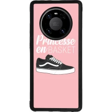 Coque Huawei Mate 40 Pro - Silicone rigide noir princesse en basket