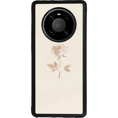 Huawei Mate 40 Pro Case Hülle - Silikon schwarz Rosa Sand Minimalistisch