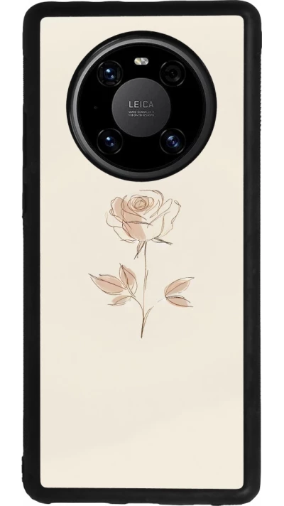 Coque Huawei Mate 40 Pro - Silicone rigide noir Sable Rose Minimaliste
