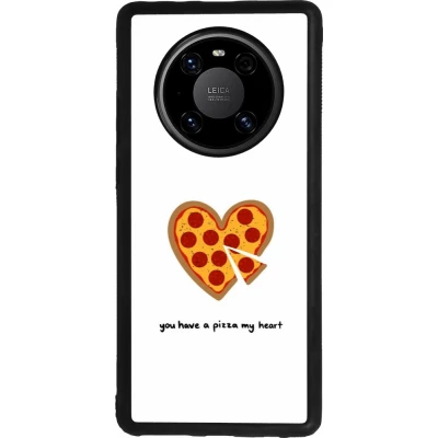 Huawei Mate 40 Pro Case Hülle - Silikon schwarz Saint Valentines Day 26 You have my pizza heart