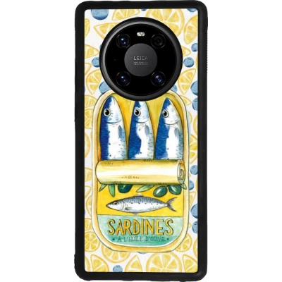 Huawei Mate 40 Pro Case Hülle - Silikon schwarz Sardines in oil 2026