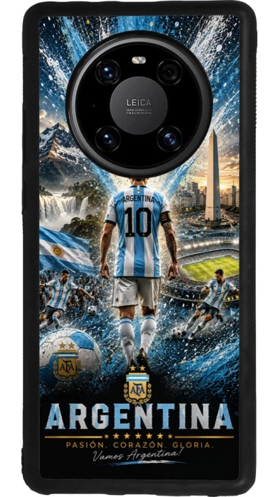 Huawei Mate 40 Pro Case Hülle - Silikon schwarz Fussball Argentinien splash 2026