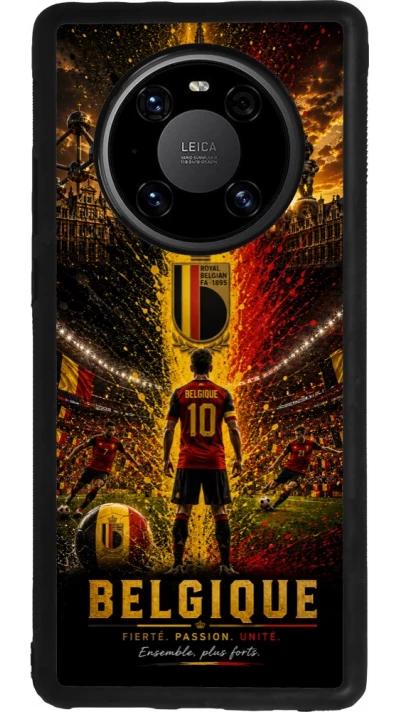 Huawei Mate 40 Pro Case Hülle - Silikon schwarz Fussball Belgien splash 2026