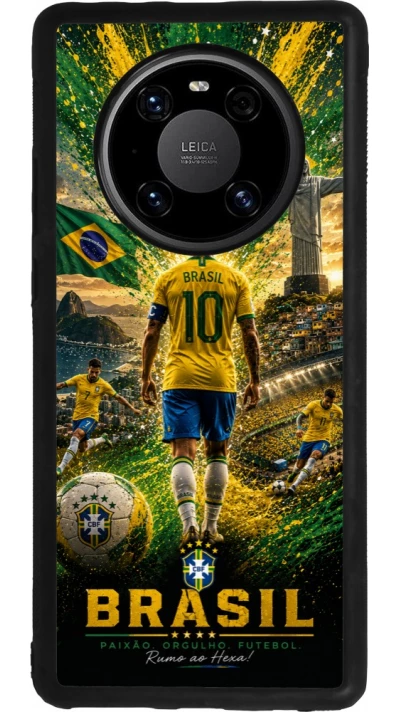 Huawei Mate 40 Pro Case Hülle - Silikon schwarz Fussball Brasilien splash 2026