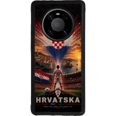 Huawei Mate 40 Pro Case Hülle - Silikon schwarz Fussball Kroatien splash 2026