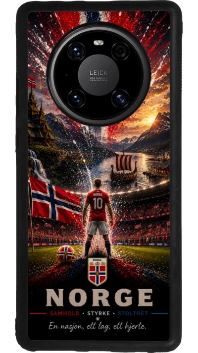 Huawei Mate 40 Pro Case Hülle - Silikon schwarz Fussball Norwegen splash 2026