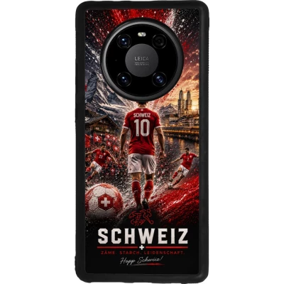 Coque Huawei Mate 40 Pro - Silicone rigide noir Football Schweiz splash 2026