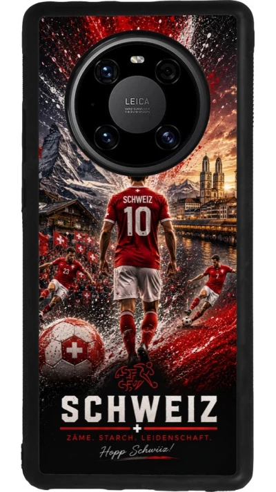 Huawei Mate 40 Pro Case Hülle - Silikon schwarz Fussball Schweiz splash 2026