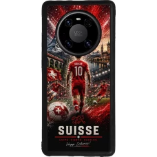 Huawei Mate 40 Pro Case Hülle - Silikon schwarz Fussball Suisse splash 2026