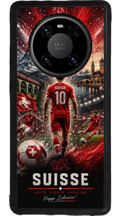 Huawei Mate 40 Pro Case Hülle - Silikon schwarz Fussball Suisse splash 2026