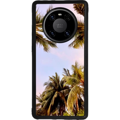 Coque Huawei Mate 40 Pro - Silicone rigide noir Summer 2023 palm tree vibe